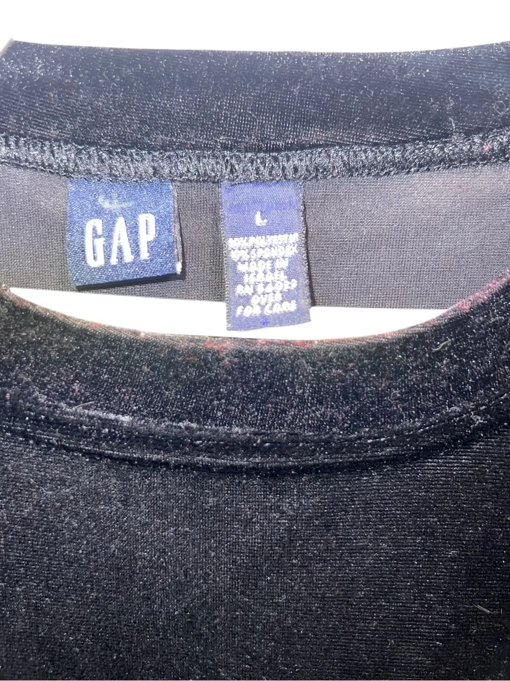 GAP Kids Black Velvet Short Sleeve Maxi Dress Size Large